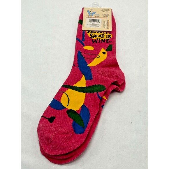 WINE IS MY SALAD ~ Blue Q Cotton Socks~ Funny Joke Novelty Gift - Womens Sz 5-10 - Picture 4 of 5